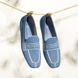 VIVAIA Women’s Light Denim Loafers..BRAND NEW